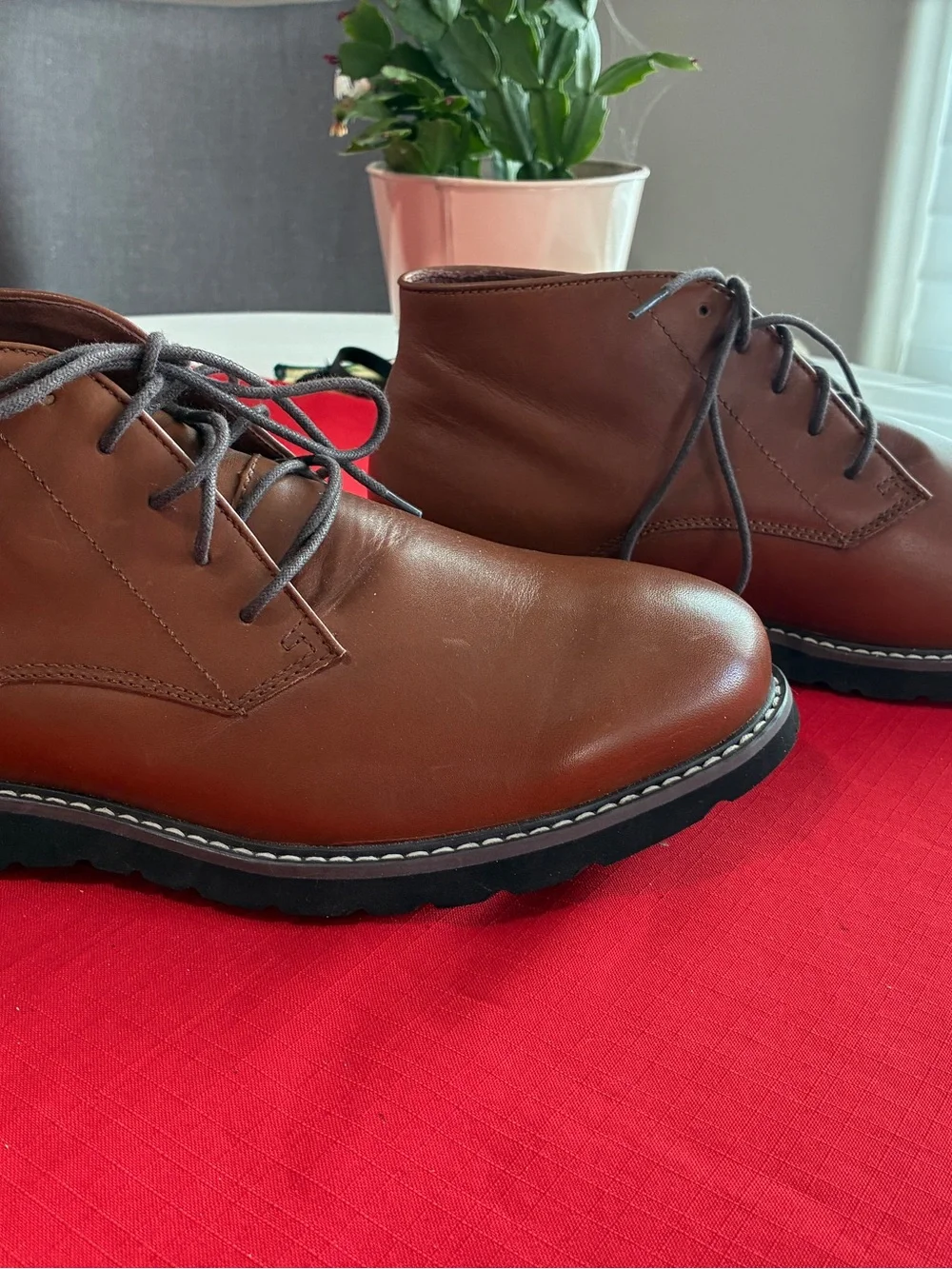 Men Propet FindleyTan Full Grain Leather Chukka Boots Size 10 5E New Retail $186